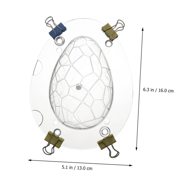 2Pcs Transparent Egg Shaped Chocolate Candy Molds High Temperature Resistant Plastic Baking Accessory - Image 3