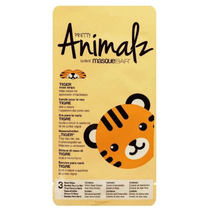 Masque Bar Pretty Animalz Tiger Nose Strips 3x