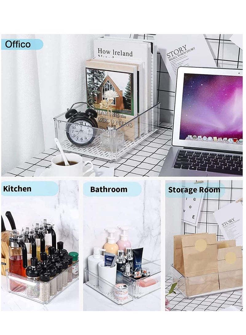 XiuWoo Set Of 7 BPA-Free Clear Stackable Refrigerator Fridge Organizer Container Bins with Lids for Fruits Vegetable Food Drinks - Image 5