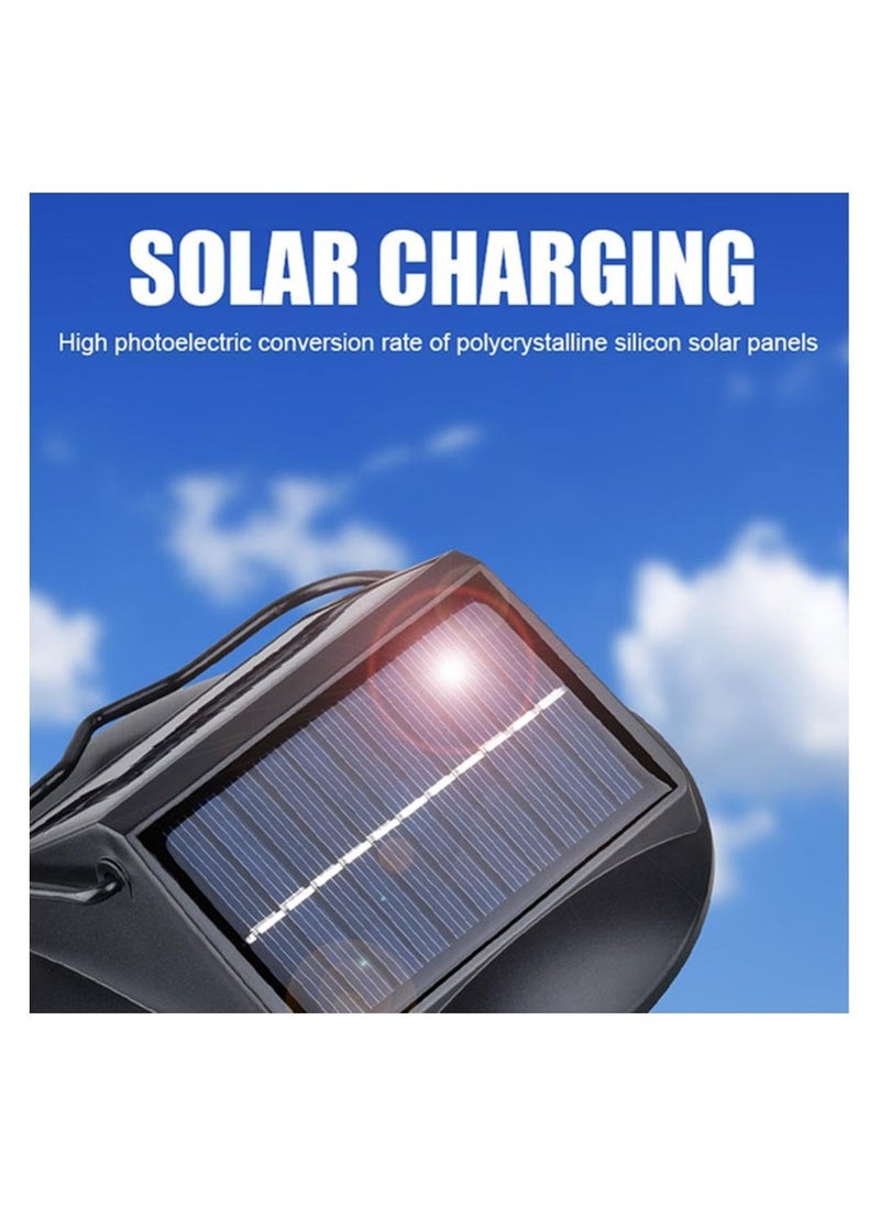 Solar Camping Lantern, Battery Powered LED Camping Light, COB High Brightness Waterproof Vintage Portable Tent Light for Indoor Outages Hiking Emergency Power Outage Hurricane Supplies - Image 4