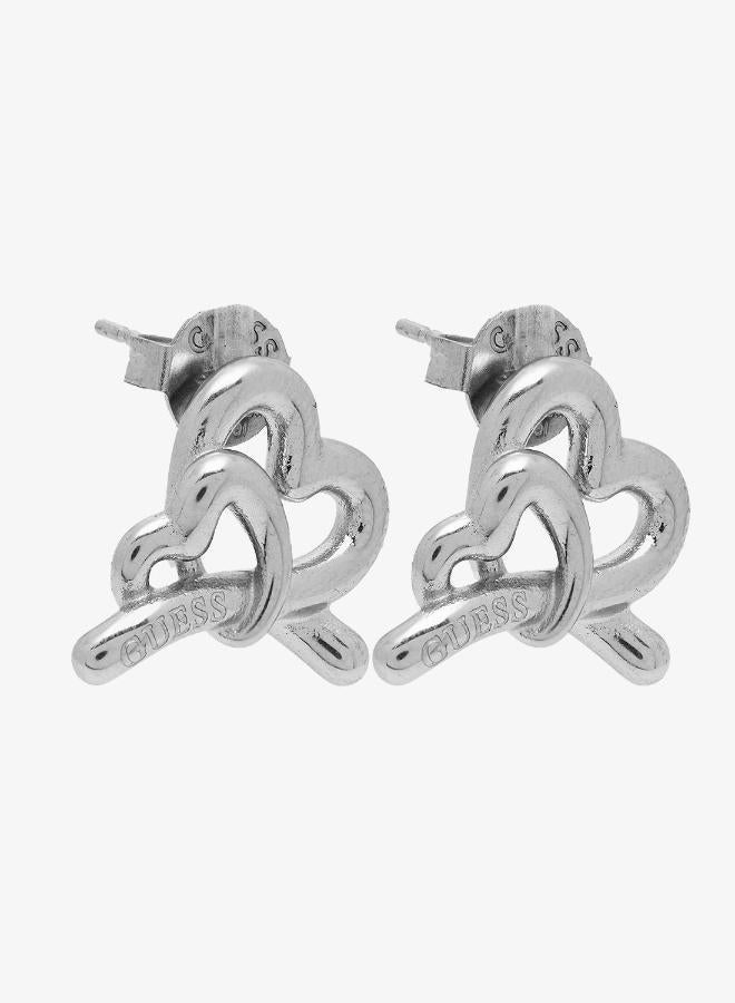 GUESS Ebraced Heart Stud Earrings - Image 1