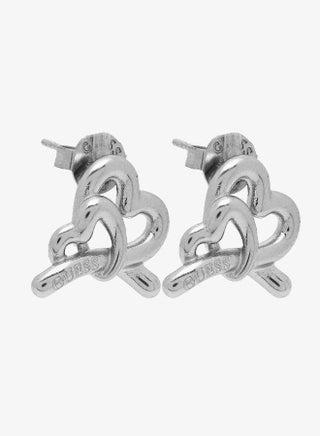 Ebraced Heart Stud Earrings