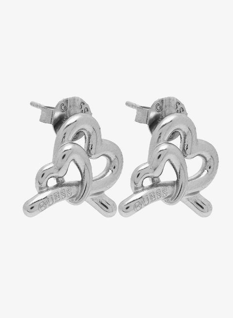 Ebraced Heart Stud Earrings