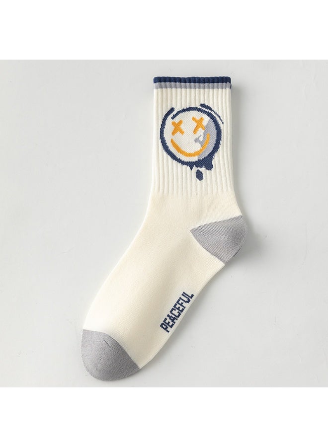 KUYING Fashion Anti Slip Breathable Sports Socks Five Piece Set 