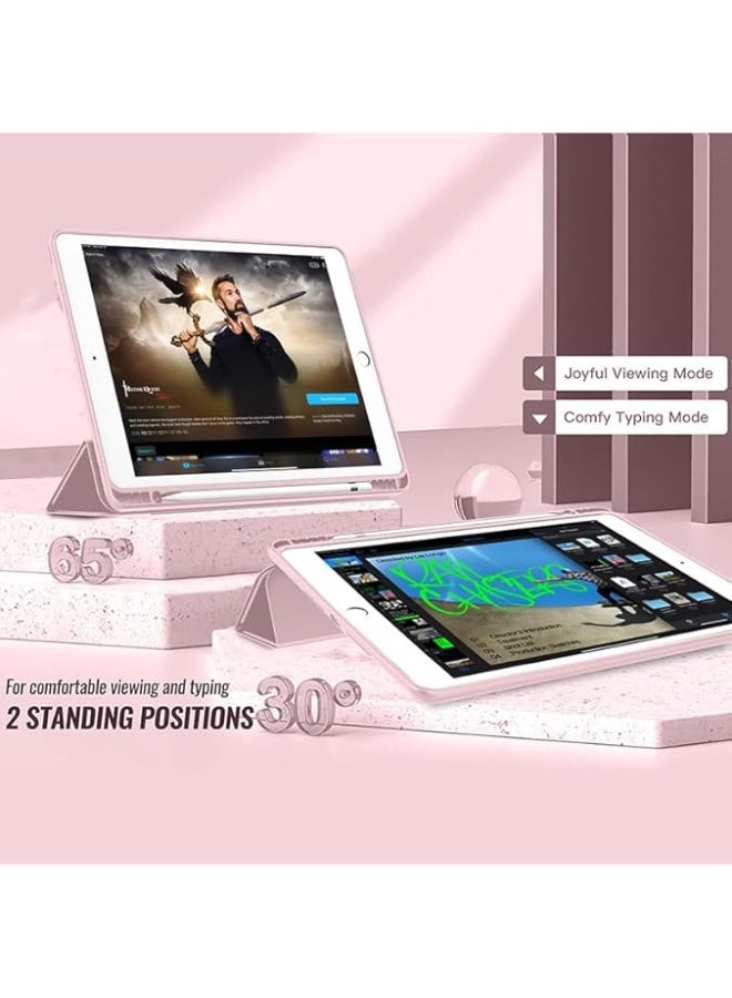 جراب متوافق مع iPad Air 10.5" (الجيل الثالث) 2019/iPad Pro 10.5" 2017 iPad 10.2 مع حامل قلم - جراب شفاف مقاوم للصدمات مع خاصية السكون/الاستيقاظ التلقائي، (وردي) - Image 5