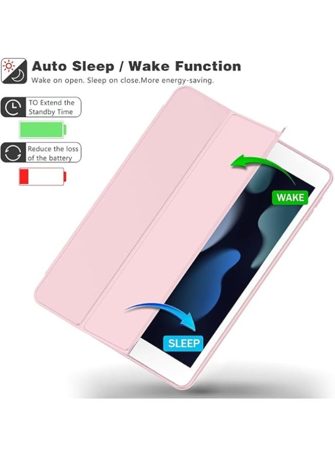 جراب متوافق مع iPad Air 10.5" (الجيل الثالث) 2019/iPad Pro 10.5" 2017 iPad 10.2 مع حامل قلم - جراب شفاف مقاوم للصدمات مع خاصية السكون/الاستيقاظ التلقائي، (وردي) - Image 4