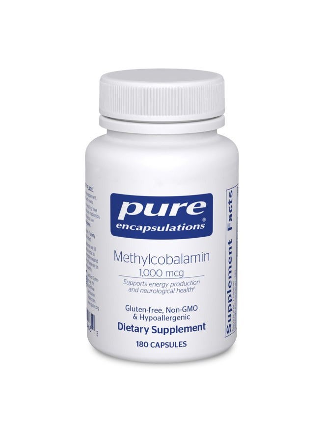 Pure Encapsulations Methylcobalamin 1,000 mcg - Vitamin B12 Supplement to Support Memory & Nerve Health - Premium Vitamin B12 Capsules - 180 Capsules - Image 1