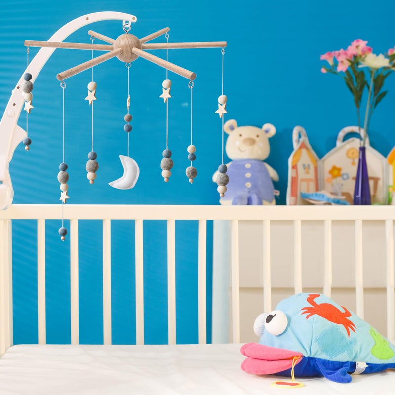 Marsrut Baby Mobile Kit Frame DIY for Crib Decorative Natural Wooden Wind Chime Equipment Hanger for Infant Boy Girl Home Nursery Creative Craft Wall Balcony Hanging Toy Bell Accessories Bedroom Ceiling Decor - Image 5