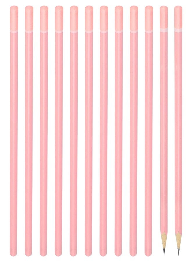 PATIKIL Triangle Wooden Pencils Bulk, 12 Pack HB Graphite Pencils for Office Supplies, Engineering Marking Writing Art Drawing Supplies, Pink - Image 1