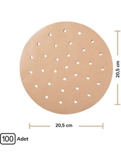 5DM ® 100 Pcs Airfryer Baking Paper Disposable Air Fryer Round Hole Model  - Image 5