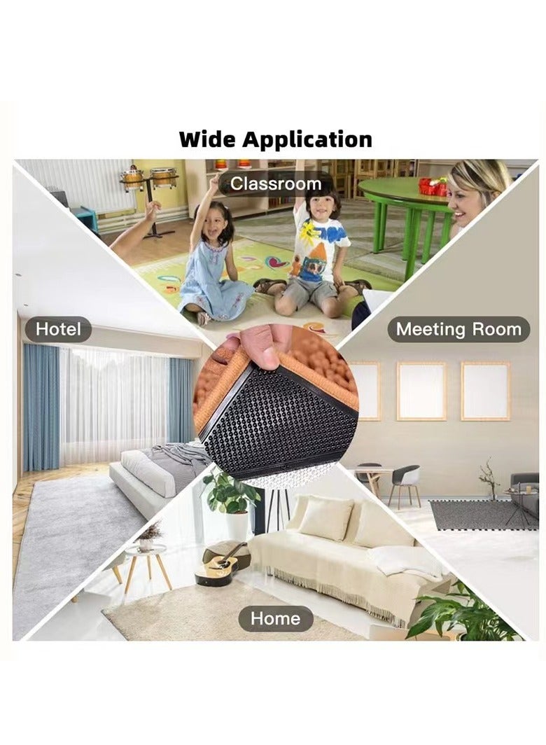 Carpet Stickers (4 Pcs), Anti Slip Rug Holder Reusable Washable Rug Stickers for Area Rugs, Dual Sided Adhesive Rug Stopper Keep Corners Flat (Black)  - Image 4