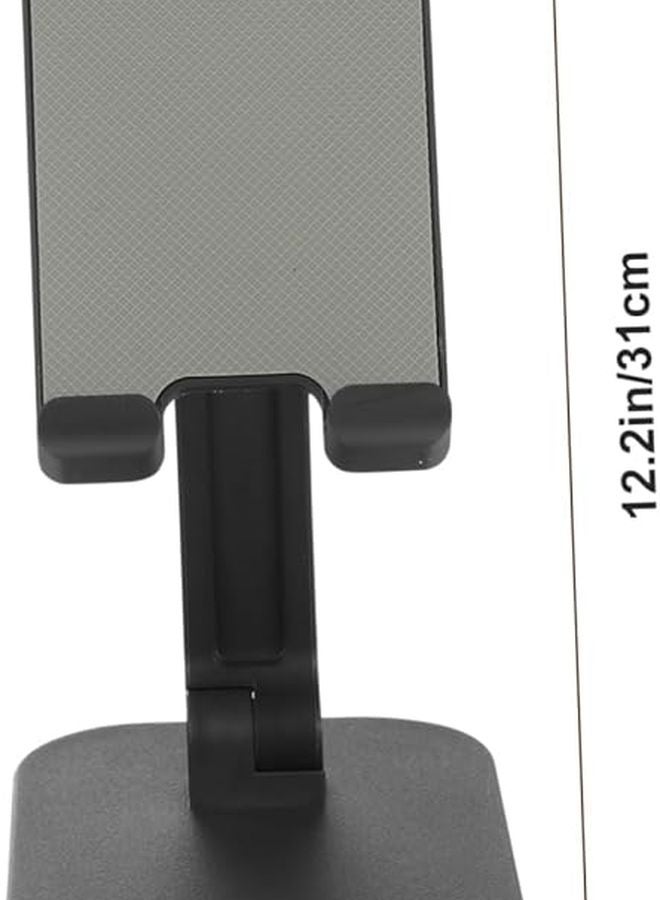 Adjustable Desktop Phone Stand For Live Streaming Video Calls Tablet Smartphone Holder Black - Image 3