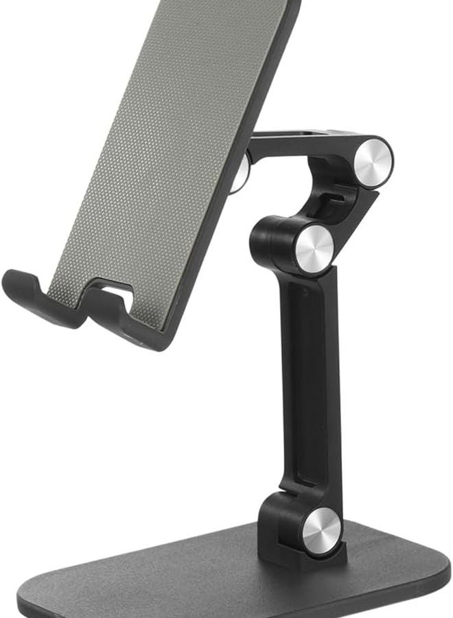 Adjustable Desktop Phone Stand For Live Streaming Video Calls Tablet Smartphone Holder Black - Image 2