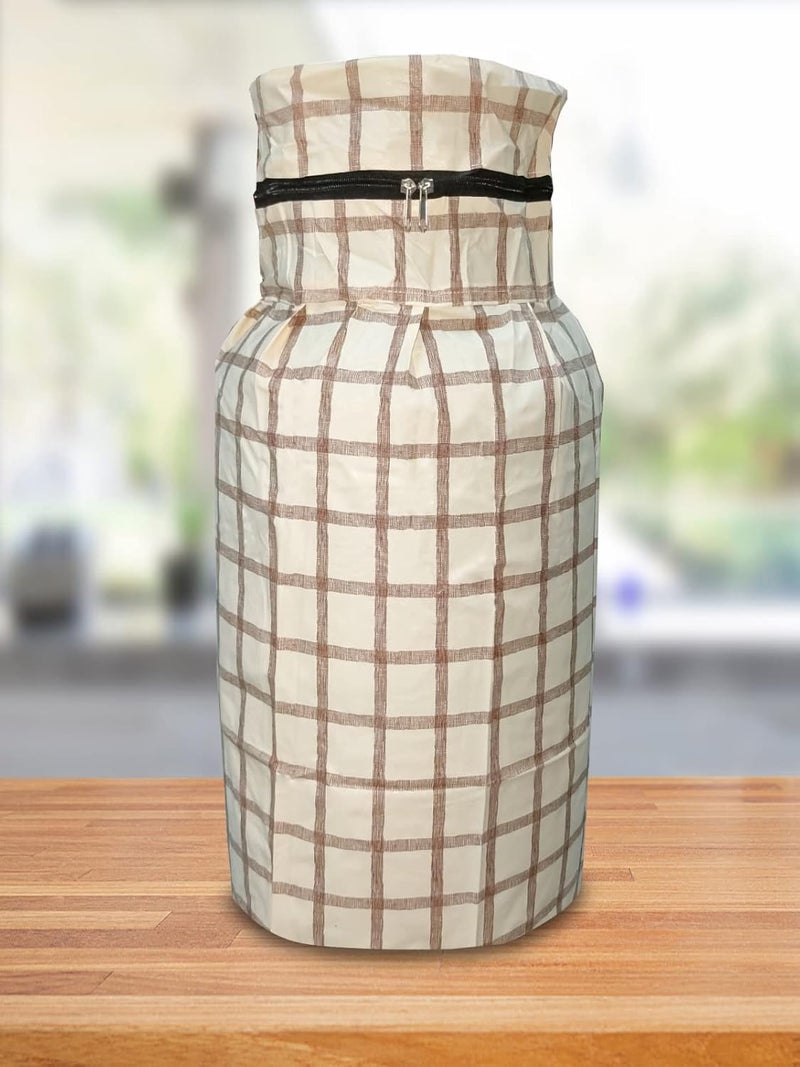 KANUSHI Industries® Washable Cotton 1 Pcs Lpg Gas Cylinder Cover + 1 Pcs Microwave/Oven Cover (CYL+MICRO-NW-NEW-03) - Image 3