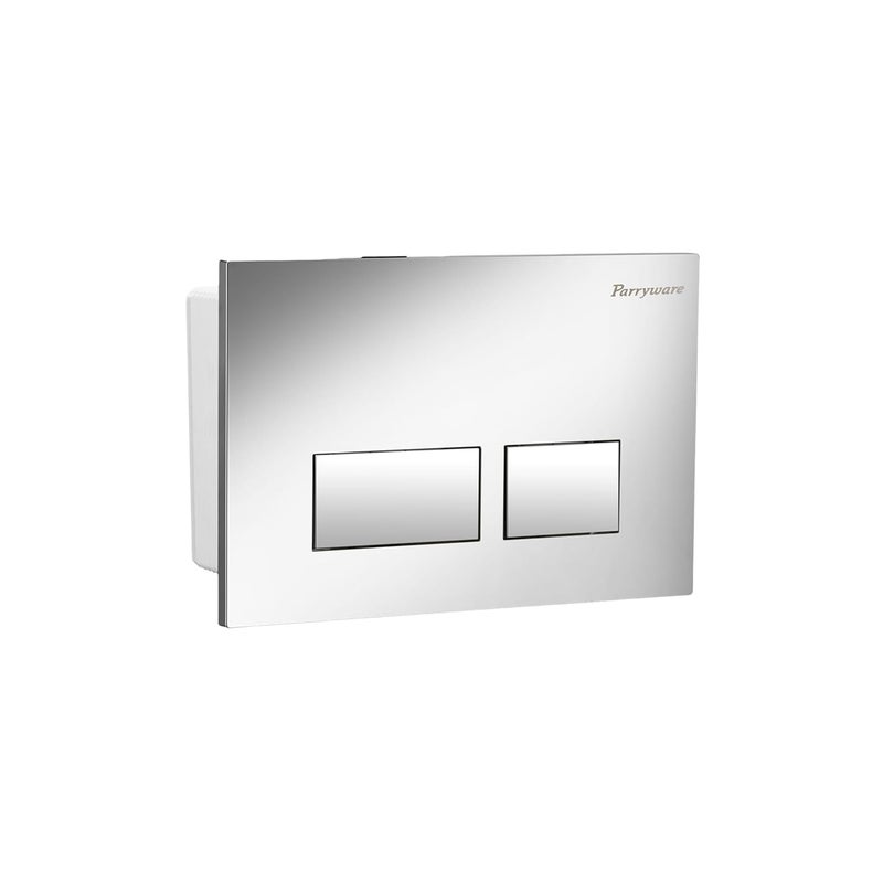Parryware Linea Plus Push Plate Square Cistern Flush Actuator for Mechanical Inwall Tanks Polished Chrome E8221A1 - Image 1