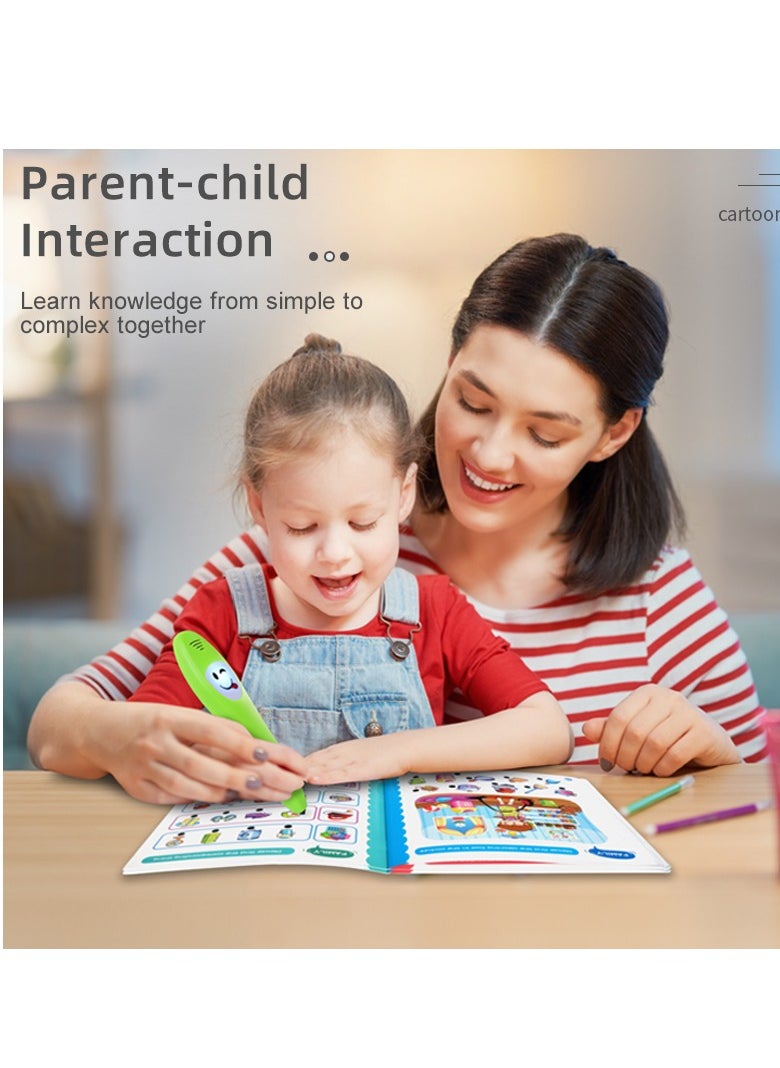 ريدمابليتيك English Point Reading Electronic Book with Smart Pen Children Early Educational Learning Toy Preschool Gift  - Image 2
