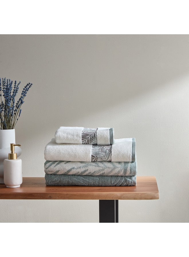 Home Box Opulence Leopard Border Jacquard Turkish Cotton Hand Towel 90 x 50 cm  - Image 4
