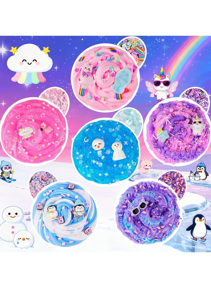 FLYHSO 6 Pack Slimes, Slime for Kids Animal Wonderland, Butter Cloud Slime kit for Girls Ages 6-12, Toys for Girls and Boys, Birthday Ramadan Gifts Party Favors for Kids Goodie Bag Stuffers - Image 2