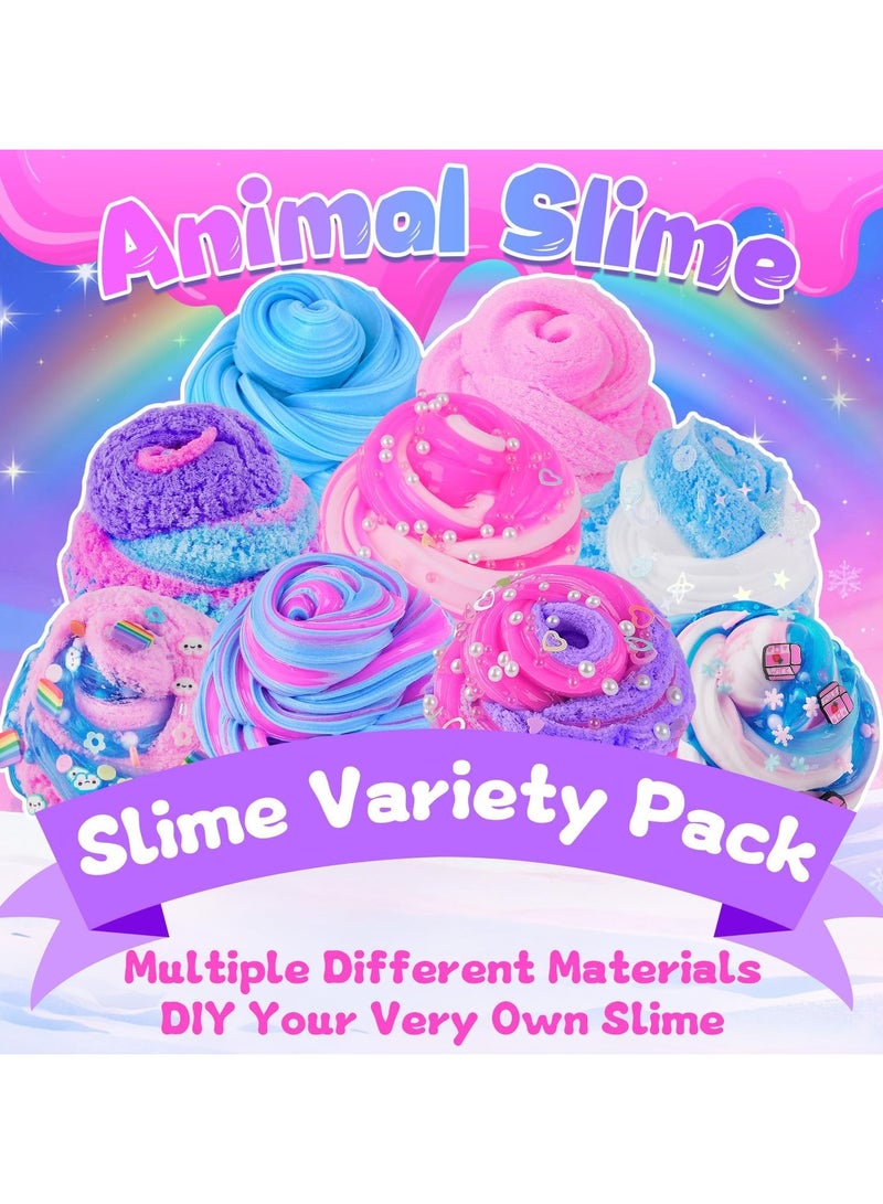 FLYHSO 6 Pack Slimes, Slime for Kids Animal Wonderland, Butter Cloud Slime kit for Girls Ages 6-12, Toys for Girls and Boys, Birthday Ramadan Gifts Party Favors for Kids Goodie Bag Stuffers - Image 3