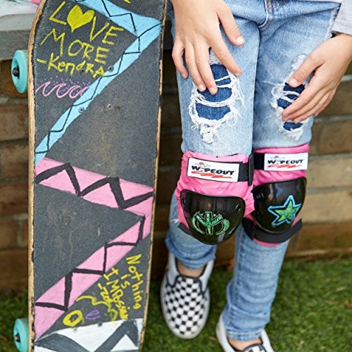 Wipeout Dry Erase Kids’ Pad Set with Knee Pads, Elbow Pads, and Wristguards, Pink, Ages 8+, (Model: WP4107) - Image 2