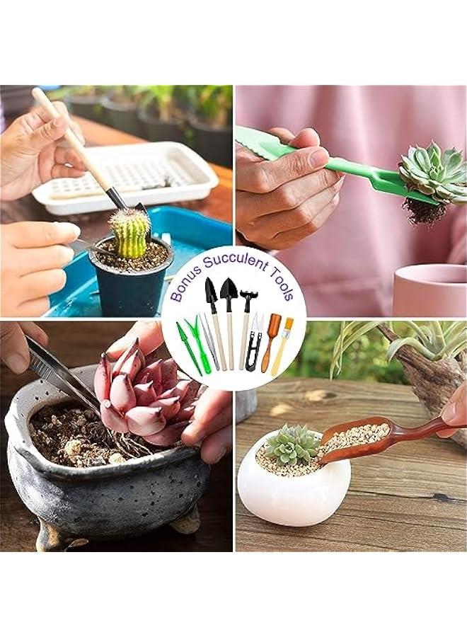 HOOKOR Durku Garden Tools Set 83 Piece,Succulent Tools Set Included,Heavy Duty Aluminum Gardening Tools for Gardening,Ergonomic Handle Tools,Durable Storage Tote Bag,Gardening Gifts Tools for Men Women - Image 3