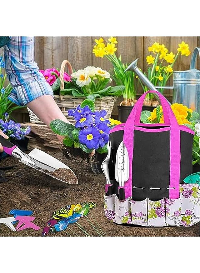 HOOKOR Durku Garden Tools Set 83 Piece,Succulent Tools Set Included,Heavy Duty Aluminum Gardening Tools for Gardening,Ergonomic Handle Tools,Durable Storage Tote Bag,Gardening Gifts Tools for Men Women - Image 4
