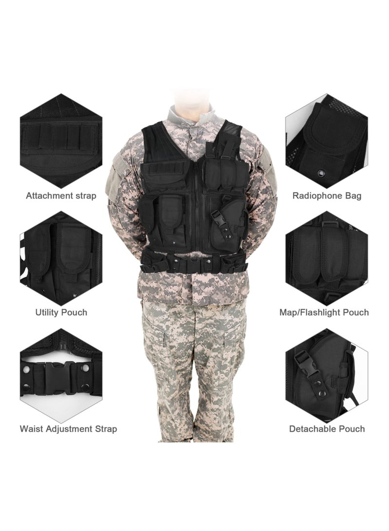 Arabest Vest Lightweight Breathable Polyester Combat-Vest Outdoor Training Vest Adjustable for Adults CS/Hunting/Training - Image 3
