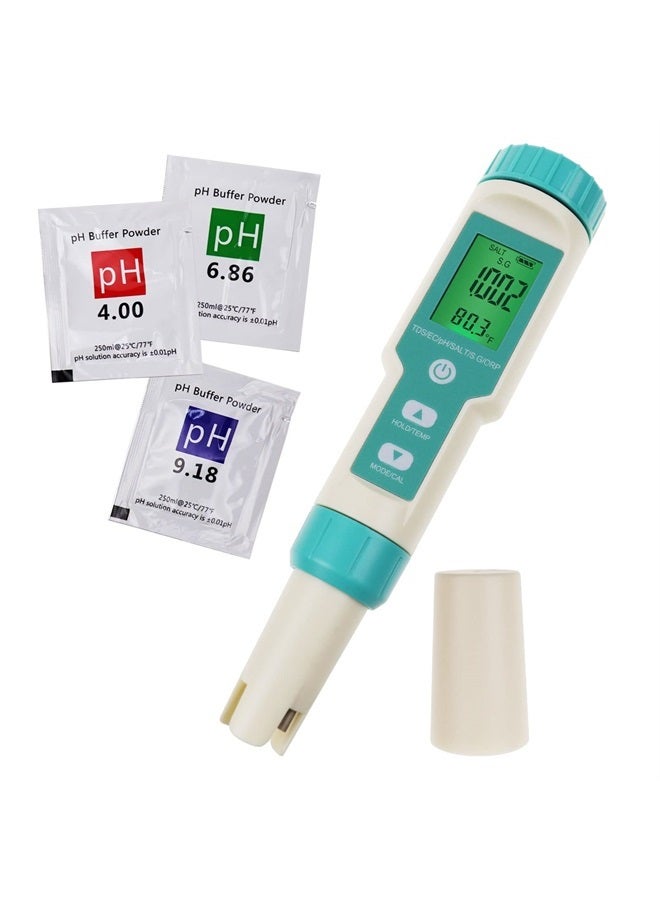 GAIN EXPRESS PH/TDS/EC/ORP/Salinity/S.G./ Temperature Meter Water Tester 7 in 1 Pentype Tester - Multi-Functional Tool for Accurate and Easy Testing - Image 1