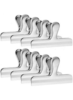 DanziX Stainless Steel Clips Grips For Chip Bags, 4 Inch Width, Danzix Paper Seal Tool For Coffee Food Bread Bags, Kitchen Home Usage - Sliver  - Image 1