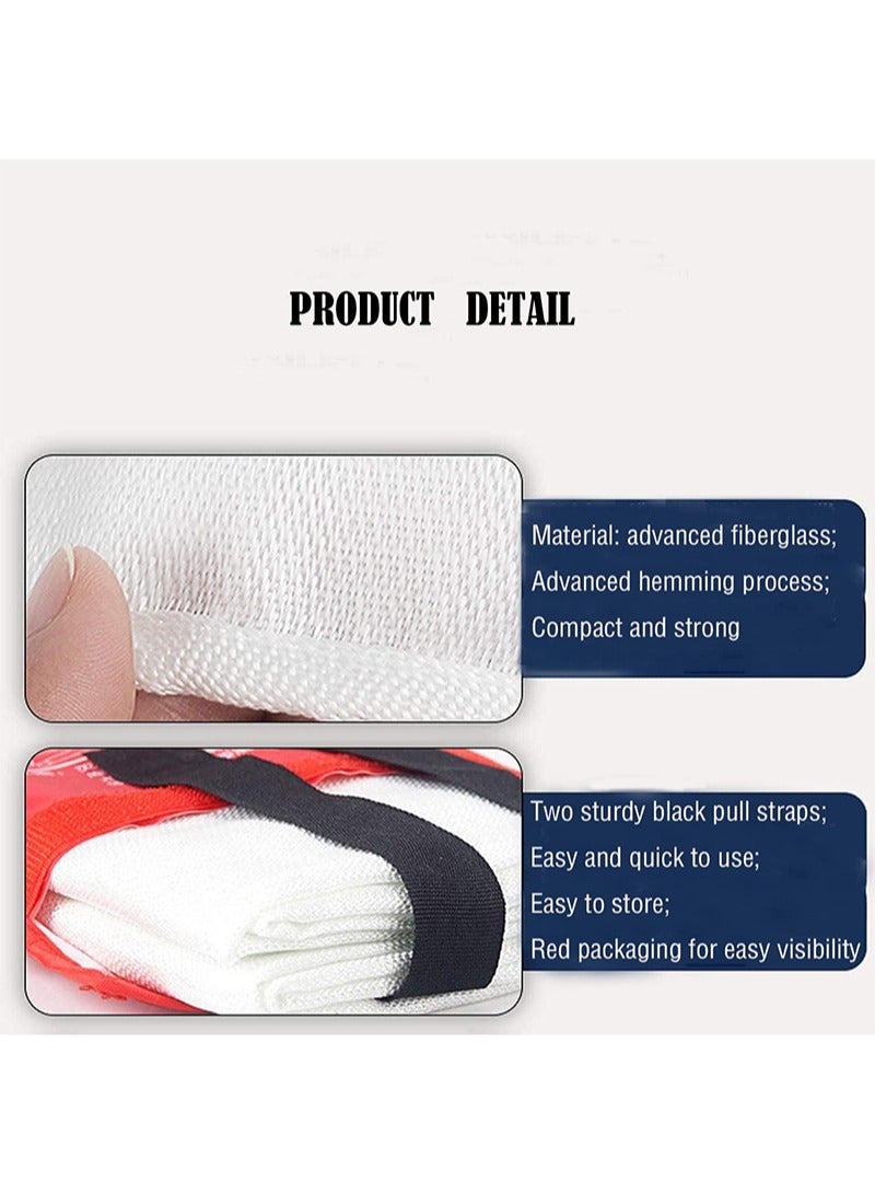 Aikanbo Emergency Fire Blanket for Home and Kitchen - 1 Pack Flame Suppression Fiberglass Fire Blankets for House Camping Car Office Warehouse Emergency Survival Safety - Image 4