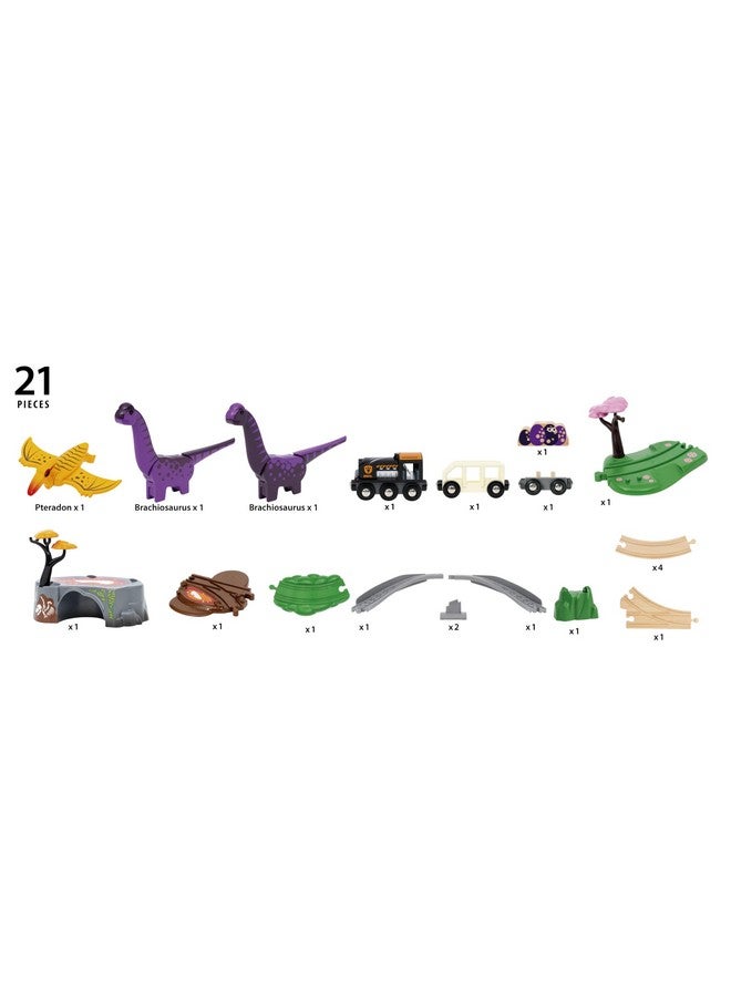 Brio BRIO World - 36094 Dinosaur Adventure Set | Deluxe Toy Train Set for Kids Aged 3 Years Up | Includes Playful Dinosaurs & Scenic Pieces | Compatible with BRIO Train Sets  - Image 4