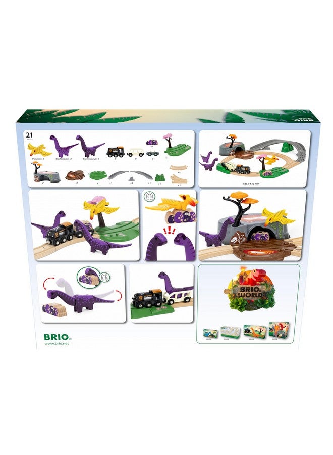 Brio BRIO World - 36094 Dinosaur Adventure Set | Deluxe Toy Train Set for Kids Aged 3 Years Up | Includes Playful Dinosaurs & Scenic Pieces | Compatible with BRIO Train Sets  - Image 3