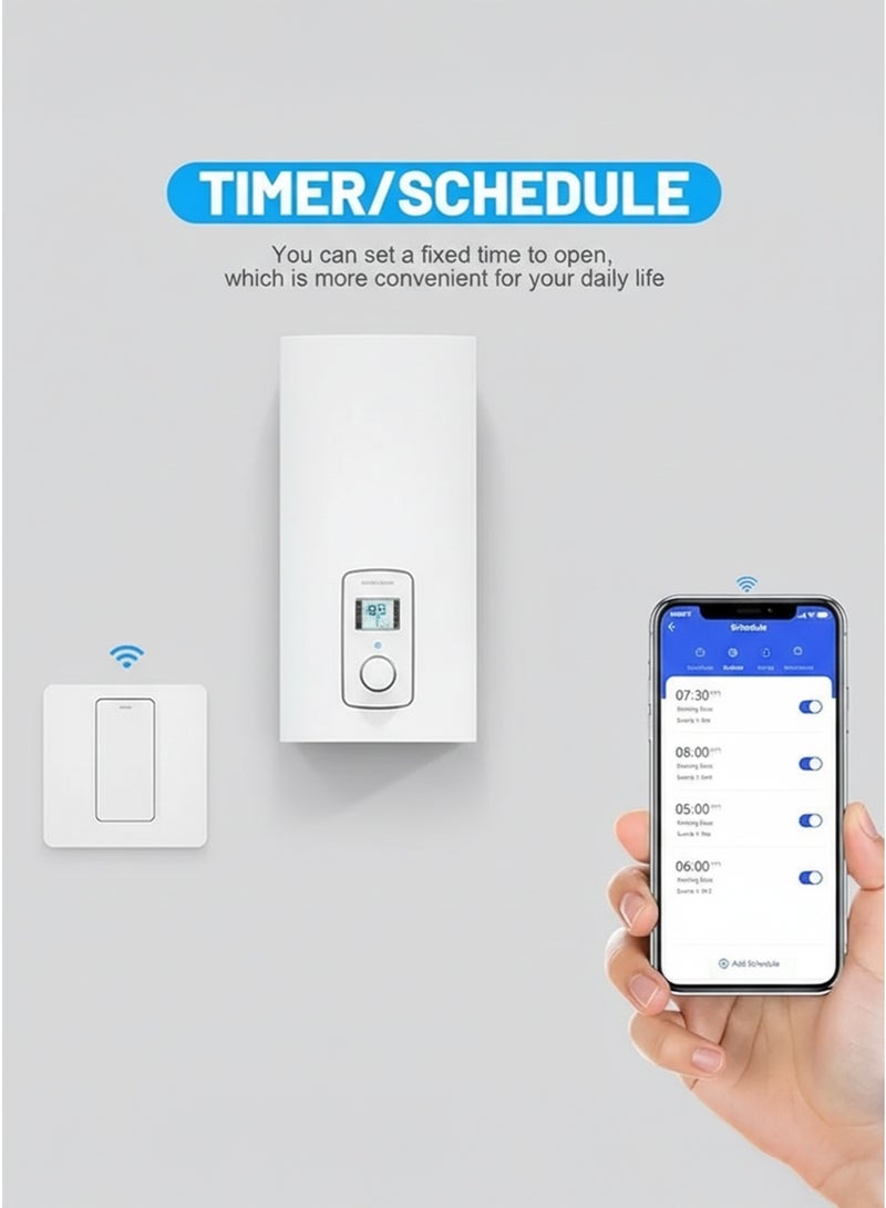 أوالس مفتاح ذكي يعمل باللمس والتحكم الصوتي – لوح زجاجي 8 مفاتيح، يدعم WiFi ، مؤقت زمني، حماية من الحمل الزائد، 100–240 فولت - Image 2