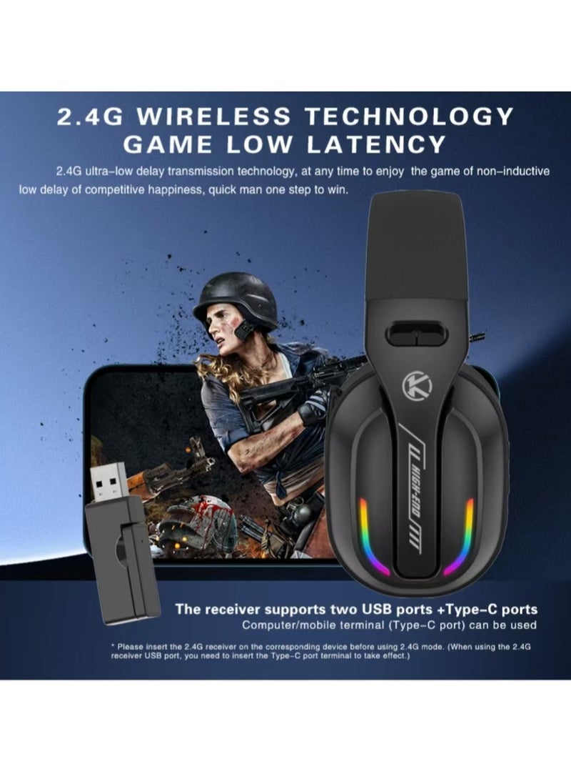 Komc GT808 2.4GHz Bluetooth Gaming Headset For PS4/PS5/XOne/XSeries/Nswitch/PC - Image 5