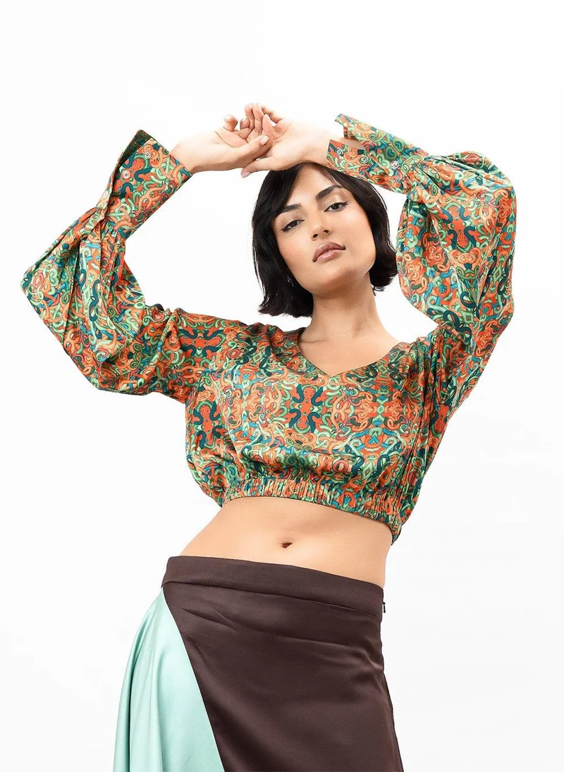 Snakes Satin Cindy Blouse