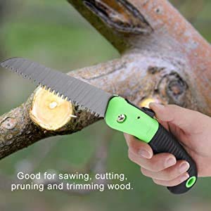 Birud Set of 3 Folding Pruner Cutter Steel Garden Hand Saw Tool for Cutting Sawing Pruning Tree Branch - Image 5