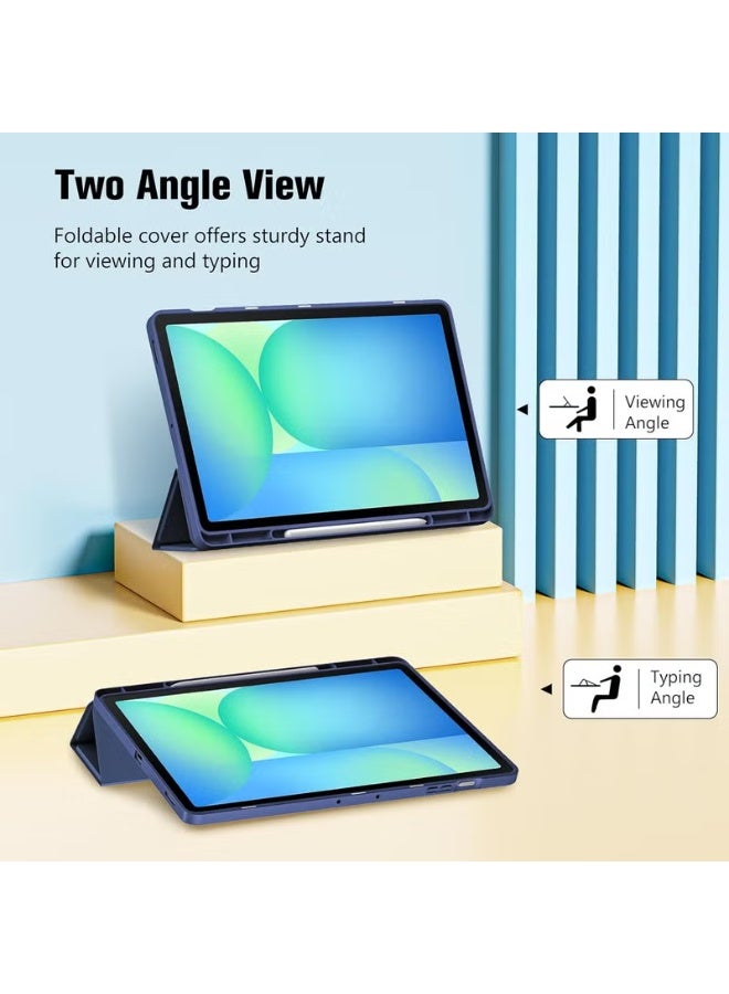GENNEXT Samsung Galaxy Tab S10 FE+ S10 FE Plus 2025 Released 13.1 Inch Smart Cover Stand Hard Shell Auto Sleep Wake UP with Pencil Holder for Galaxy Tab S10FE+ Dark Blue - Image 5