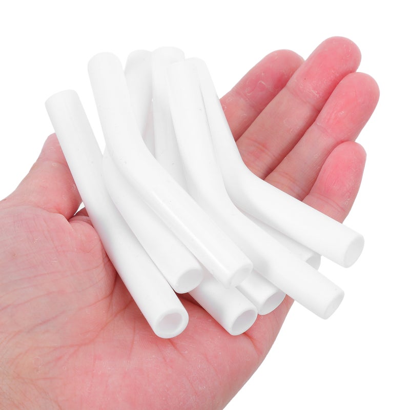 12pcs Silicone Tips For Metal - Food Grade Tip Covers - Reusable White Soft Silicone Mouth Pieces For Tumblers Glass And Drinking Bottles 8mm Diameter Use - Image 2