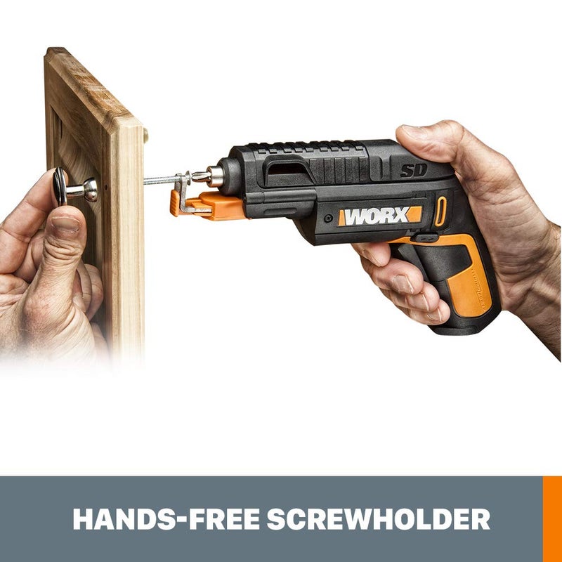 Worx 4V Electric Screwdriver, Rechargeable Cordless Power Screwdriver Set with 6 Bits, Screw Holder, Charger - WX255L - Image 3