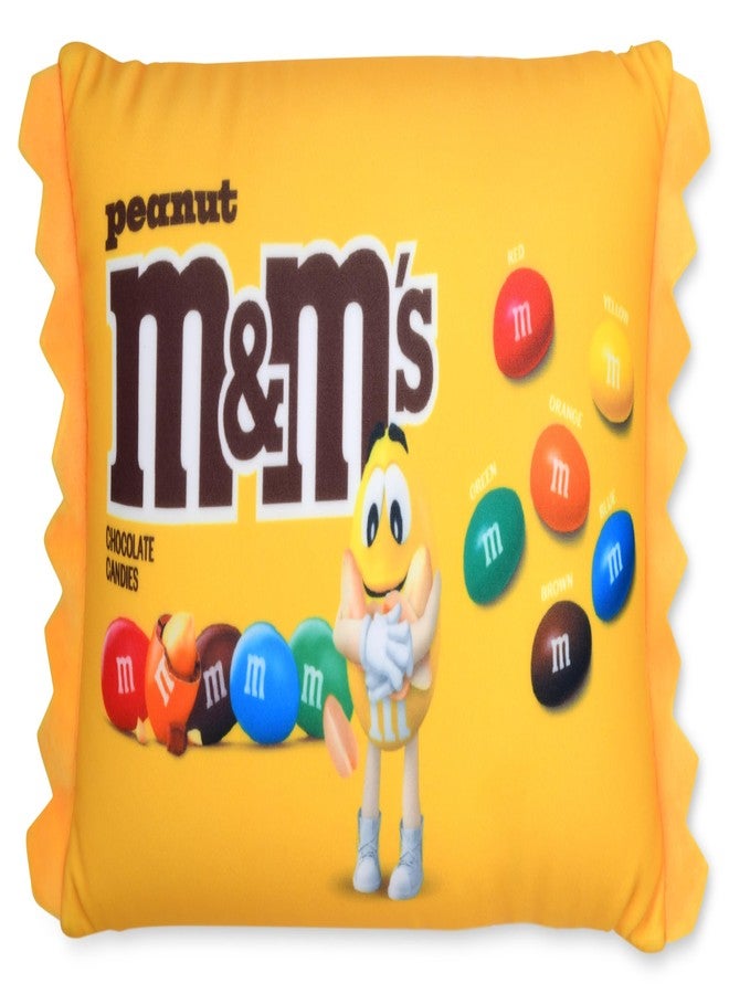 iscream وسادة صغيرة بتصميم فوتوغرافي من آيسكريم M&M's بالفول السوداني 12" x 7" مع حبيبات دقيقة - Image 2