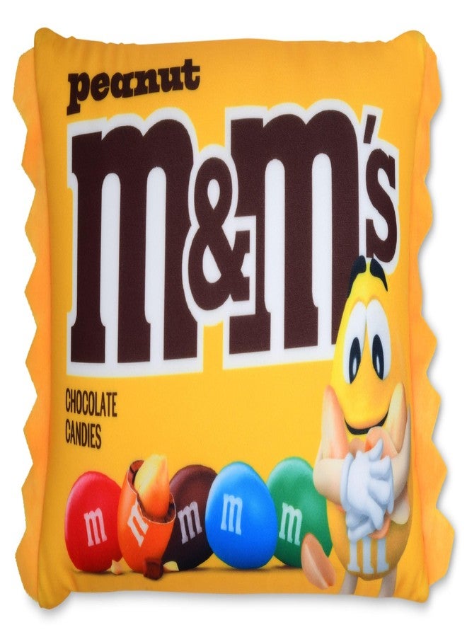 iscream وسادة صغيرة بتصميم فوتوغرافي من آيسكريم M&M's بالفول السوداني 12" x 7" مع حبيبات دقيقة - Image 1