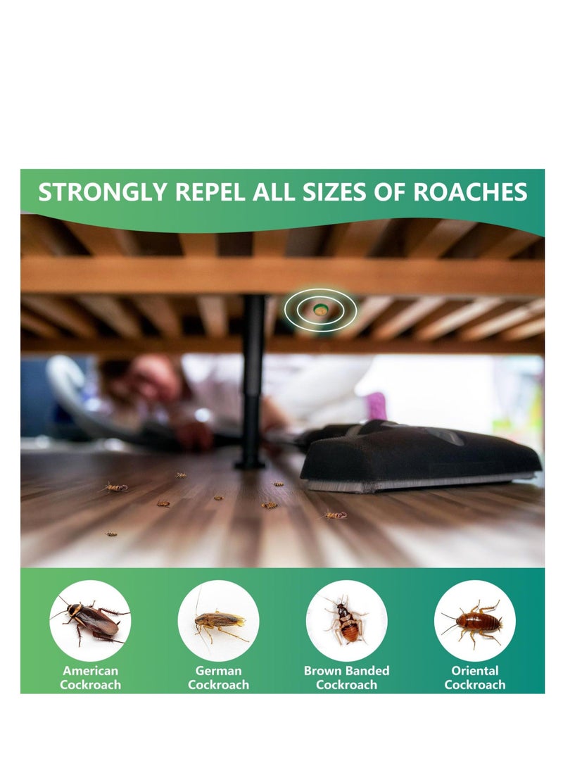 Captaintech Roach Bait Stations, Natural Cockroach Repellent, Roach Traps Indoor/Outdoor Use, Roach Killer Indoor Infestation for Small & Large Roaches, Non-Toxic, Long Lasting Protection (12 PCS) - Image 2