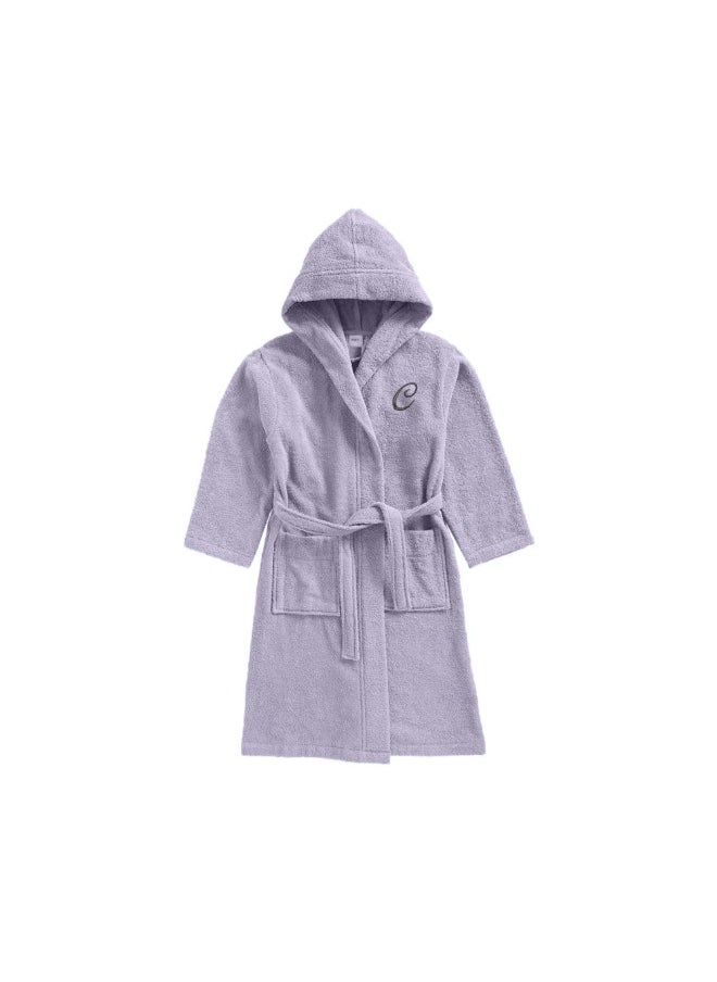 Daffodil (Lilac) Monogrammed 8 Year Kids Bathrobe (112 x 113 Cm) Hooded Terry Cotton Set of 01 - Letter "C" - pzsku/Z024806A237512E7F1BA5Z/45/_/1738999650/03c336bd-99c1-4f5d-8d11-fec53964255f