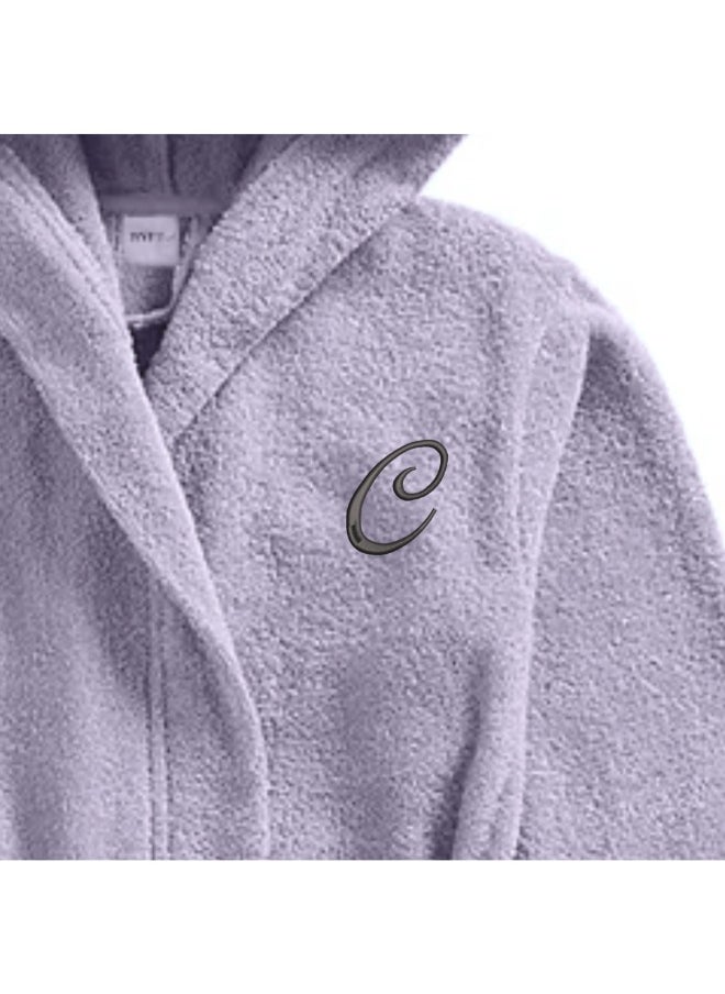 Daffodil (Lilac) Monogrammed 8 Year Kids Bathrobe (112 x 113 Cm) Hooded Terry Cotton Set of 01 - Letter "C" - pzsku/Z024806A237512E7F1BA5Z/45/_/1738999654/ed3d5e0c-acb9-41ea-a677-61d2db2786af