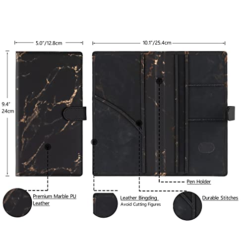 TOURSUIT Car Registration and Insurance Card Holder, Vehicle License Document Glove Box Compartment Organizer, Interior Car Accessories for Women Men (Marble Black) - Image 4