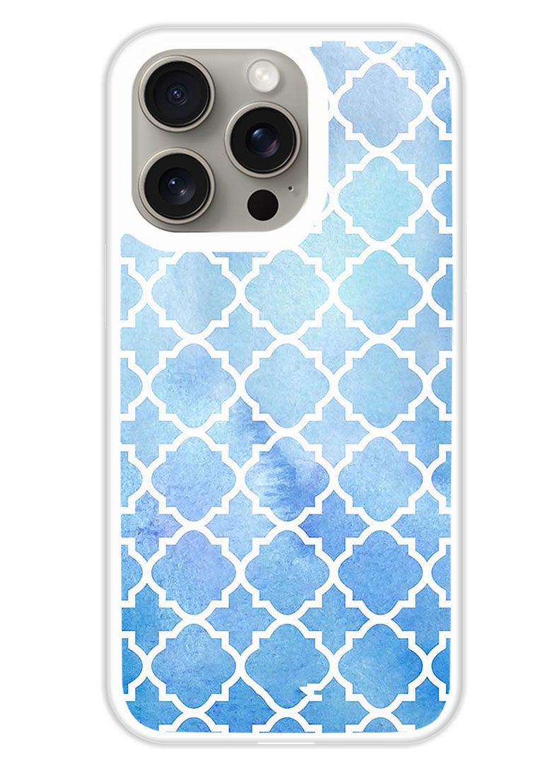 Theodor Protective Case Cover For APPLE IPHONE 15 Pro White Strokes (White Bumper) - Image 1