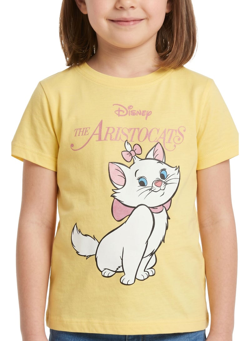 Disney The Aristocats Toddler Girls’ Oversized Drop Shoulder T-Shirt – Cute Casual Relaxed Fit Tee - Image 4