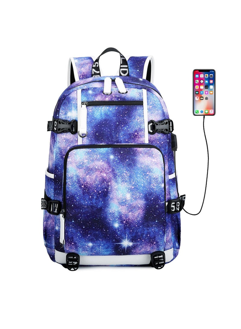 Aolida 1-Piece Men's Korean Version Laptop Backpacks Minimalist Middle School Student Backpack Heat Transfer Printed Casual Backpack - Image 1