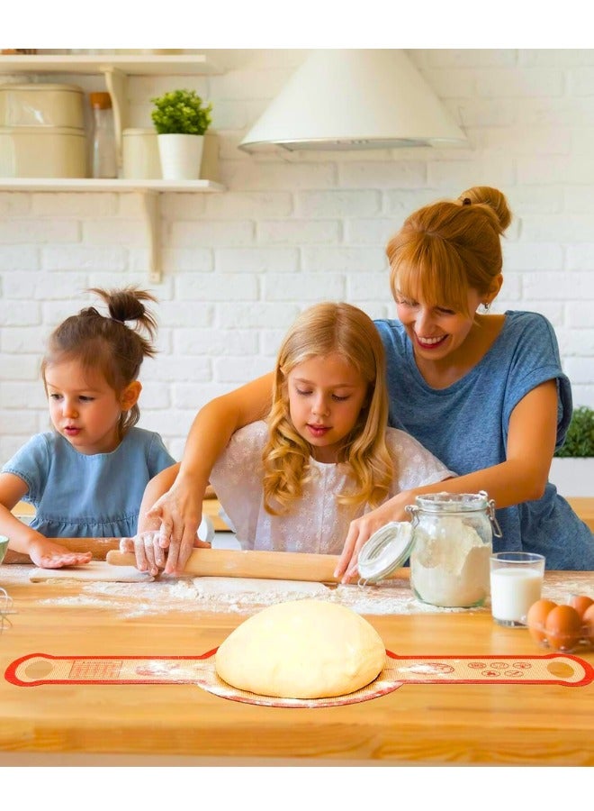 Chase Up Silicone Sourdough Bread Sling Mat | 2-Pack High-Temp Resistant Round Lifters for Dutch Oven, Non-Stick Baking Mats with Ergonomic Handles, Reusable Bread Pan Lifter & Transfer Slings for Homemade Loa - Image 2