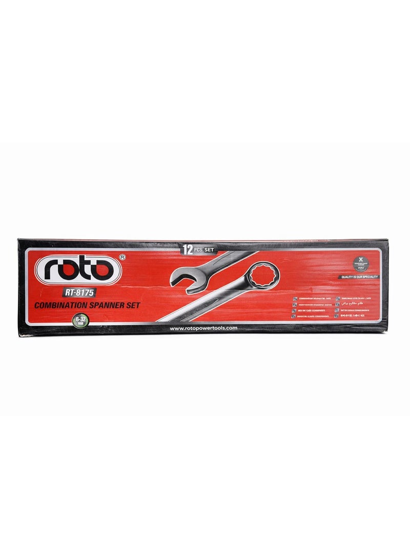 Roto 12PCS Professional Combination Spanner Set – German Quality – Heavy Duty Wrench Set - Image 3